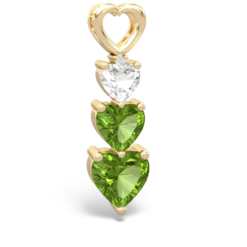 White Topaz Genuine White Topaz with Genuine Peridot and Genuine Pink Tourmaline Past Present Future pendant Pendant