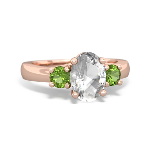 white topaz-peridot timeless ring