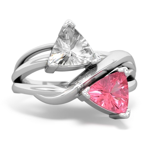 white topaz-pink sapphire filligree ring