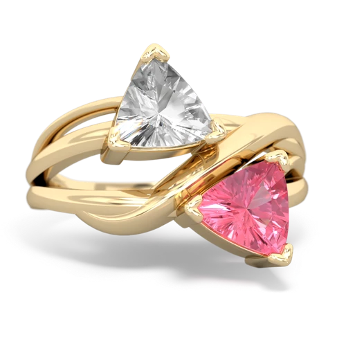 white topaz-pink sapphire filligree ring