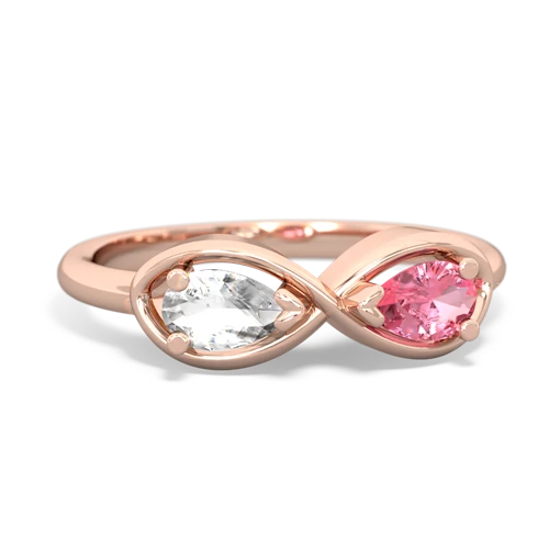 white topaz-pink sapphire infinity ring