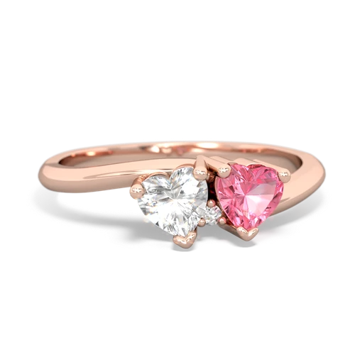 white topaz-pink sapphire sweethearts promise ring
