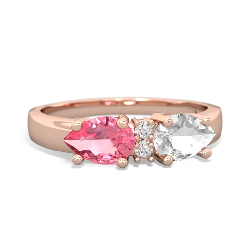 white topaz-pink sapphire timeless ring