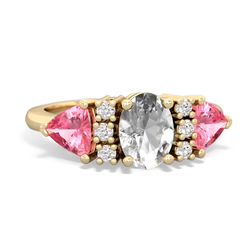 white topaz-pink sapphire timeless ring