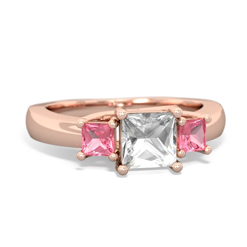 white topaz-pink sapphire timeless ring