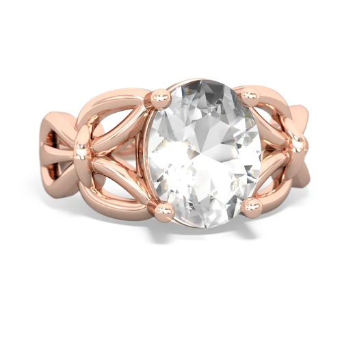 white topaz celtic ring