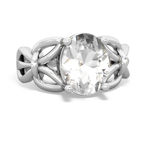 white topaz celtic ring