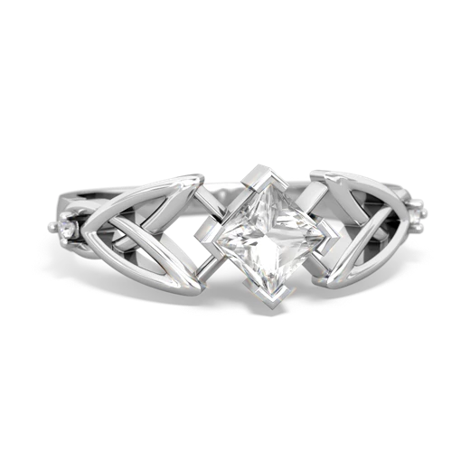 white topaz celtic ring