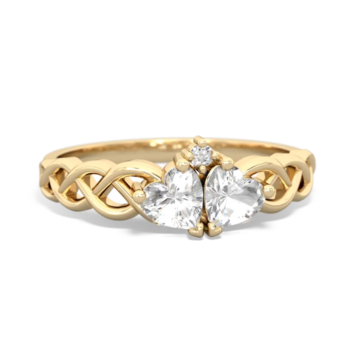 white topaz celtic braid ring