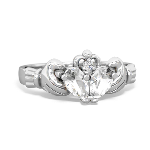 White Topaz Claddagh Genuine White Topaz ring Ring