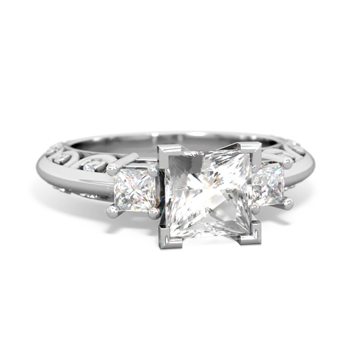 White Topaz Art Deco Genuine White Topaz ring Ring