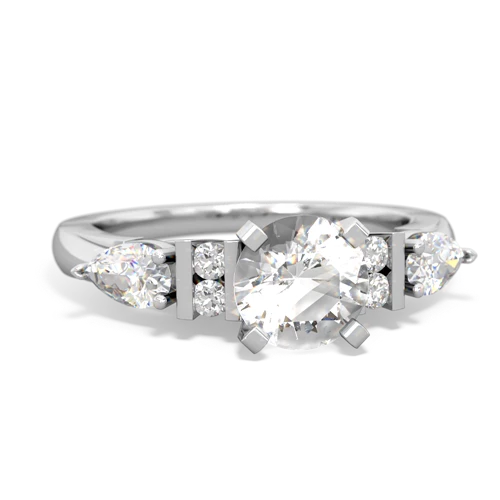 white topaz engagement ring