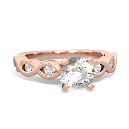 White Topaz Infinity Engagement Genuine White Topaz ring Ring