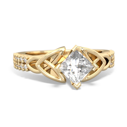 white topaz engagement ring