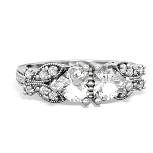 white topaz keepsake butterfly ring