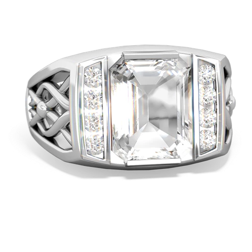 14kt gold and diamond white topaz teardrop ring | Luna Skye