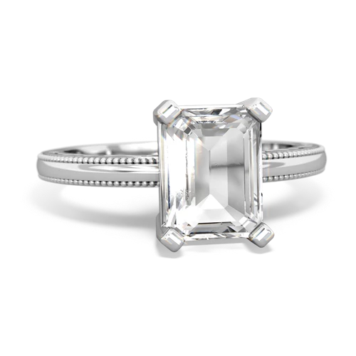 white topaz timeless ring