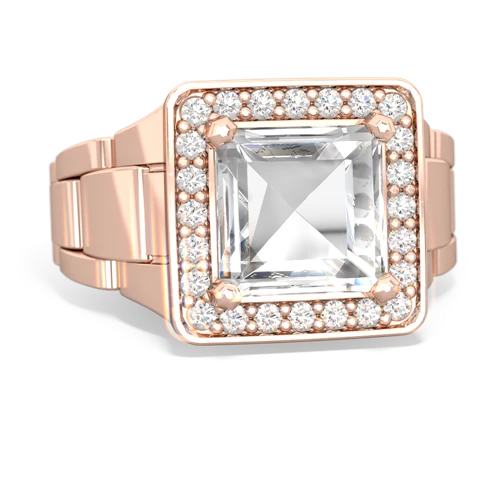 white topaz watch ring ring