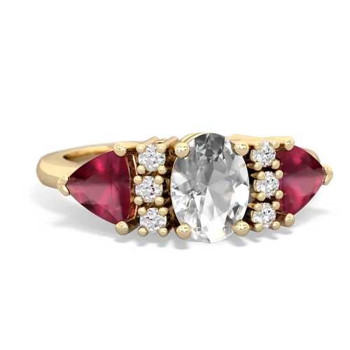 white topaz-ruby timeless ring