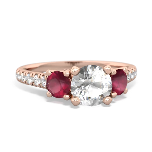 white topaz-ruby trellis pave ring