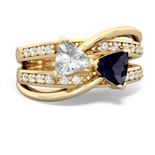 white topaz-sapphire couture ring