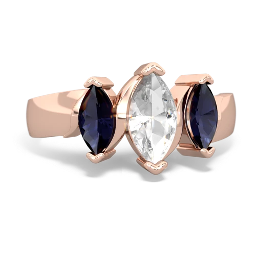 white topaz-sapphire keepsake ring