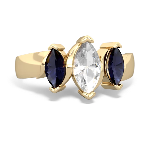 white topaz-sapphire keepsake ring