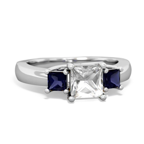 white topaz-sapphire timeless ring