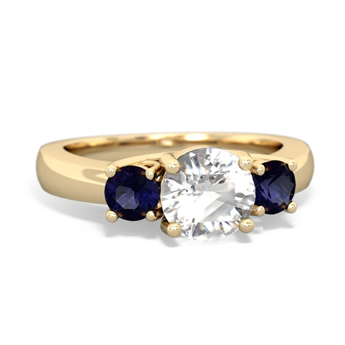 white topaz-sapphire timeless ring