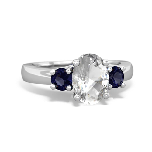 white topaz-sapphire timeless ring