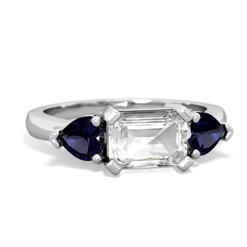 white topaz-sapphire timeless ring