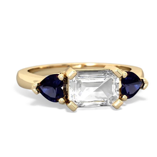 white topaz-sapphire timeless ring