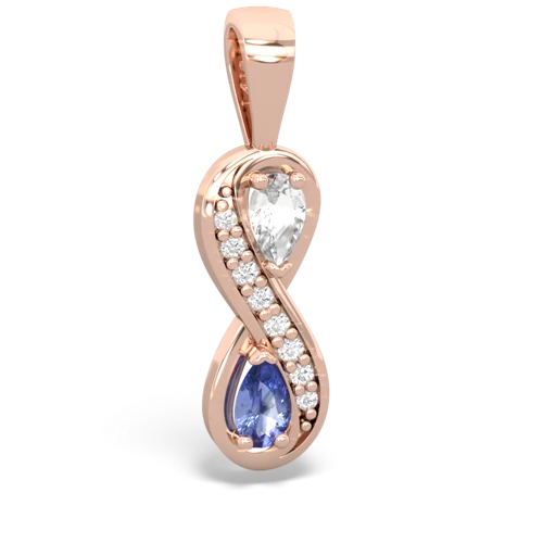 white topaz-tanzanite keepsake infinity pendant