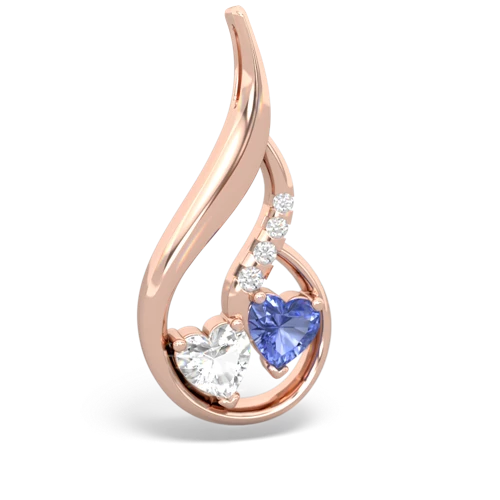 white topaz-tanzanite keepsake swirl pendant