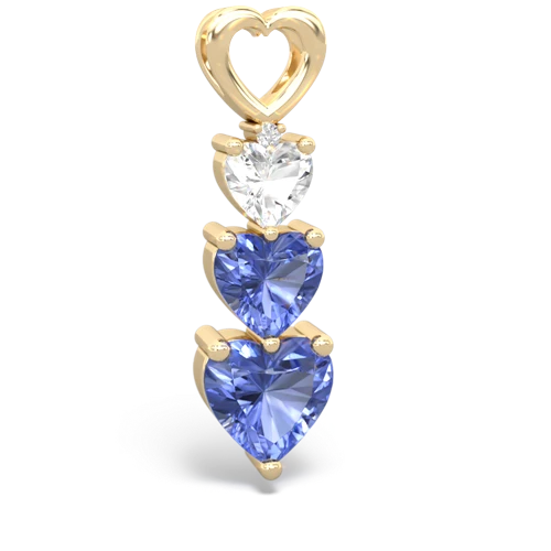 White Topaz Genuine White Topaz with Genuine Tanzanite and Genuine Peridot Past Present Future pendant Pendant