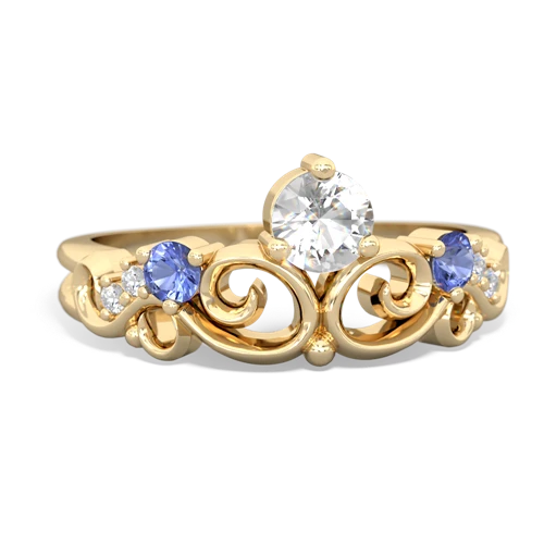 white topaz-tanzanite crown keepsake ring