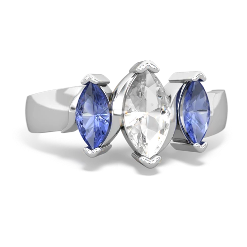 white topaz-tanzanite keepsake ring