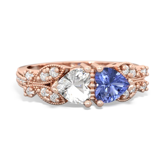 white topaz-tanzanite keepsake butterfly ring