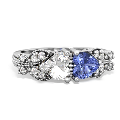 white topaz-tanzanite keepsake butterfly ring