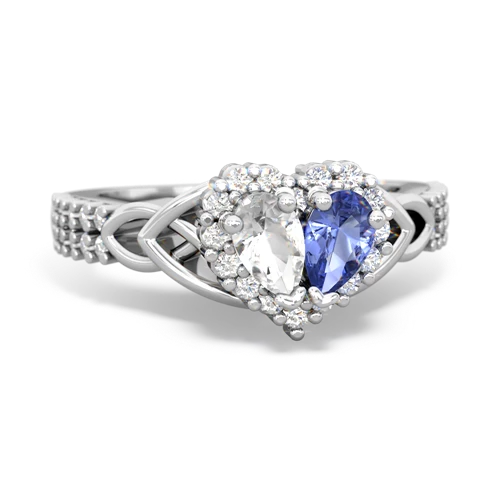 white topaz-tanzanite keepsake engagement ring