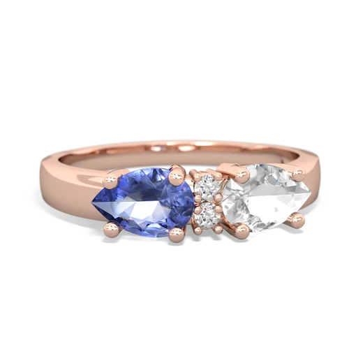 white topaz-tanzanite timeless ring