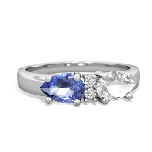 white topaz-tanzanite timeless ring