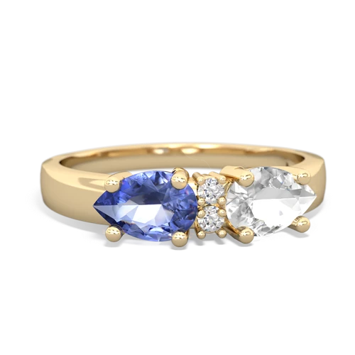 white topaz-tanzanite timeless ring