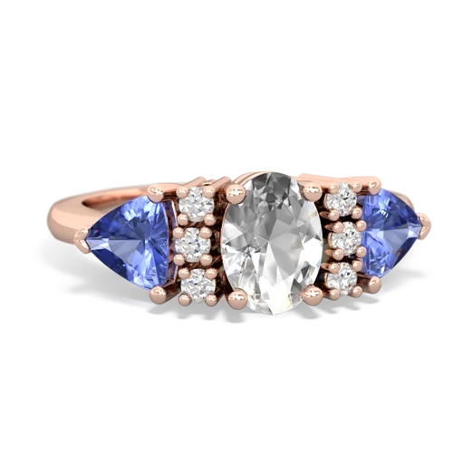 white topaz-tanzanite timeless ring