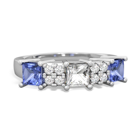 white topaz-tanzanite timeless ring