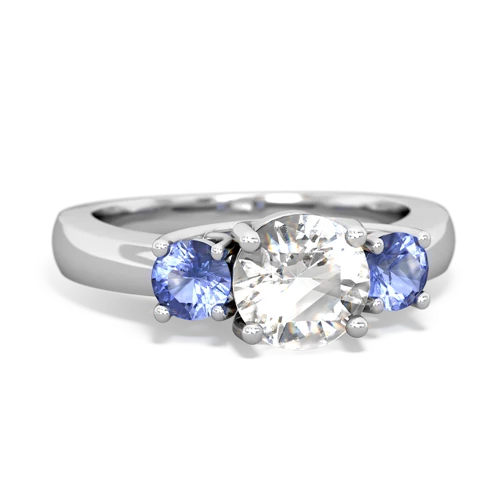 white topaz-tanzanite timeless ring