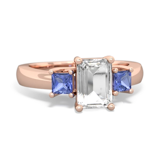 white topaz-tanzanite timeless ring