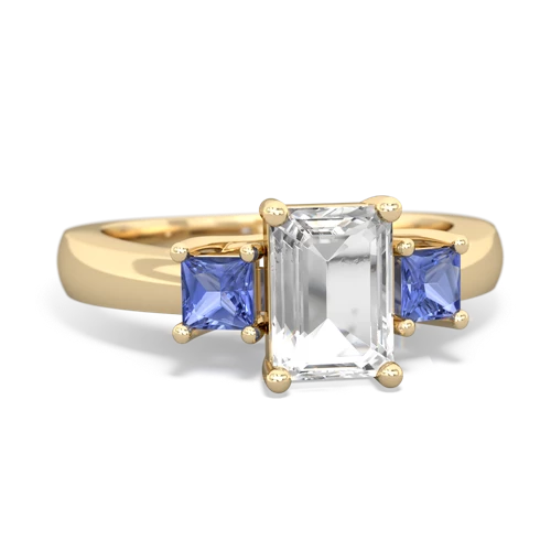 white topaz-tanzanite timeless ring