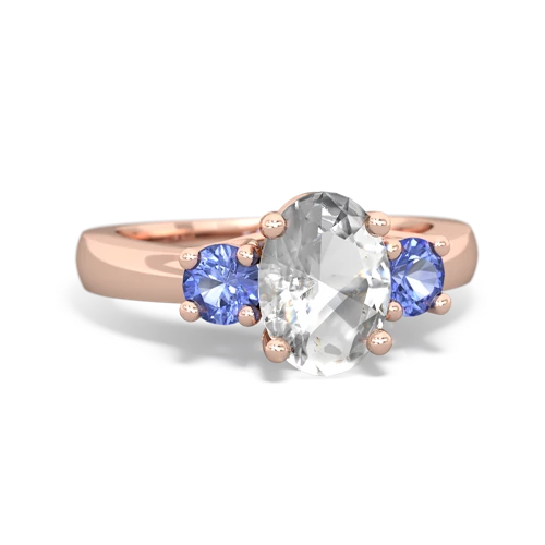 white topaz-tanzanite timeless ring