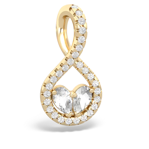 white topaz-white topaz pave twist pendant